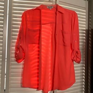 Express XS portofino shirt pink button up